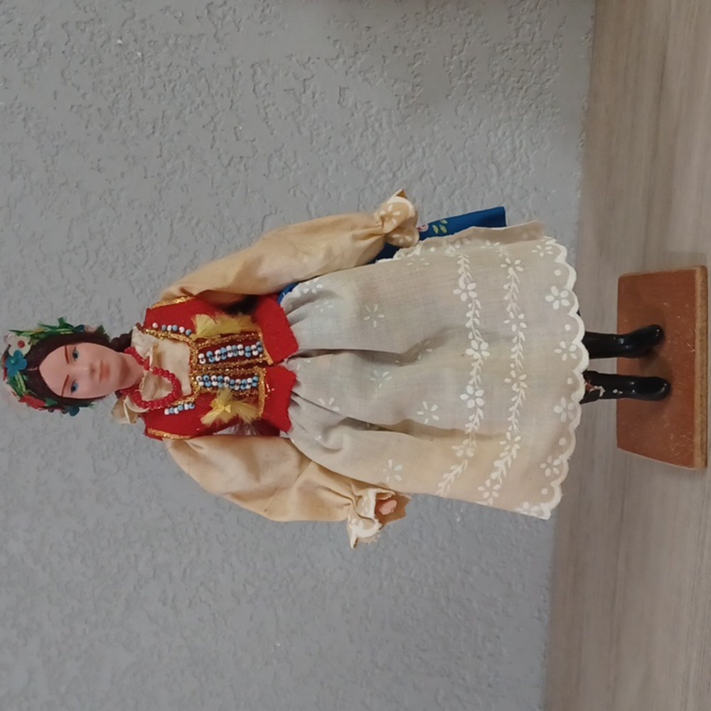 Vintage Polish Cultural Doll Vintage Doll Polish Folk Art Polish Souvenir